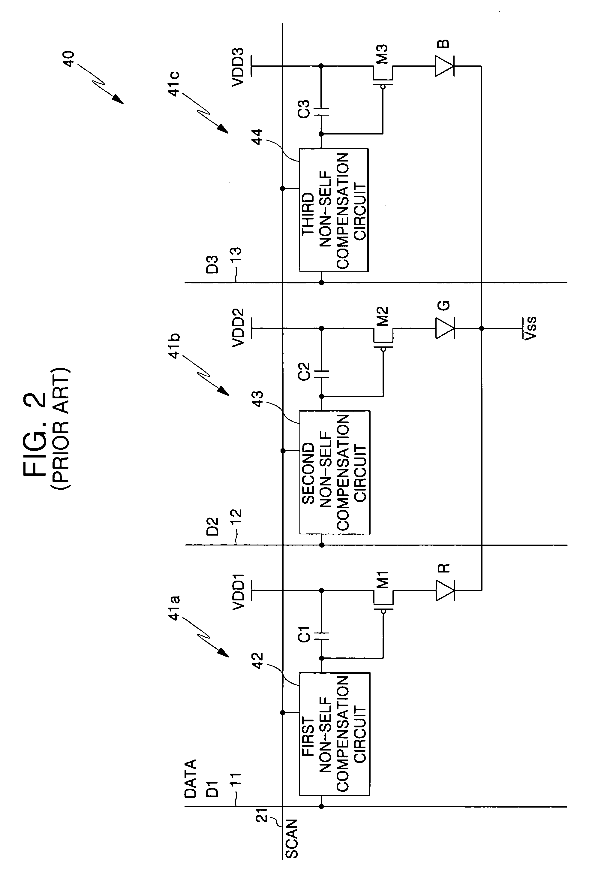 Pixel circuit of display device and method for driving the same