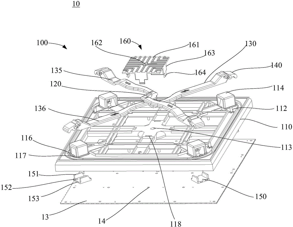 Installation module and led display assembly containing the installation module