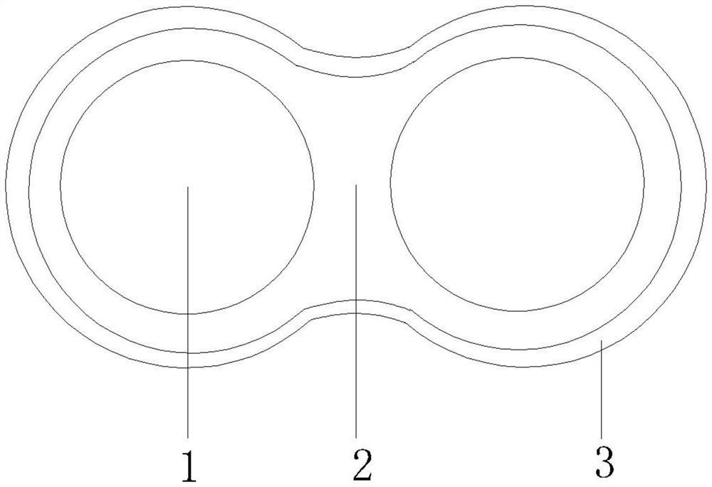 Special polyurethane self-adhesive double-core wire and manufacturing process thereof