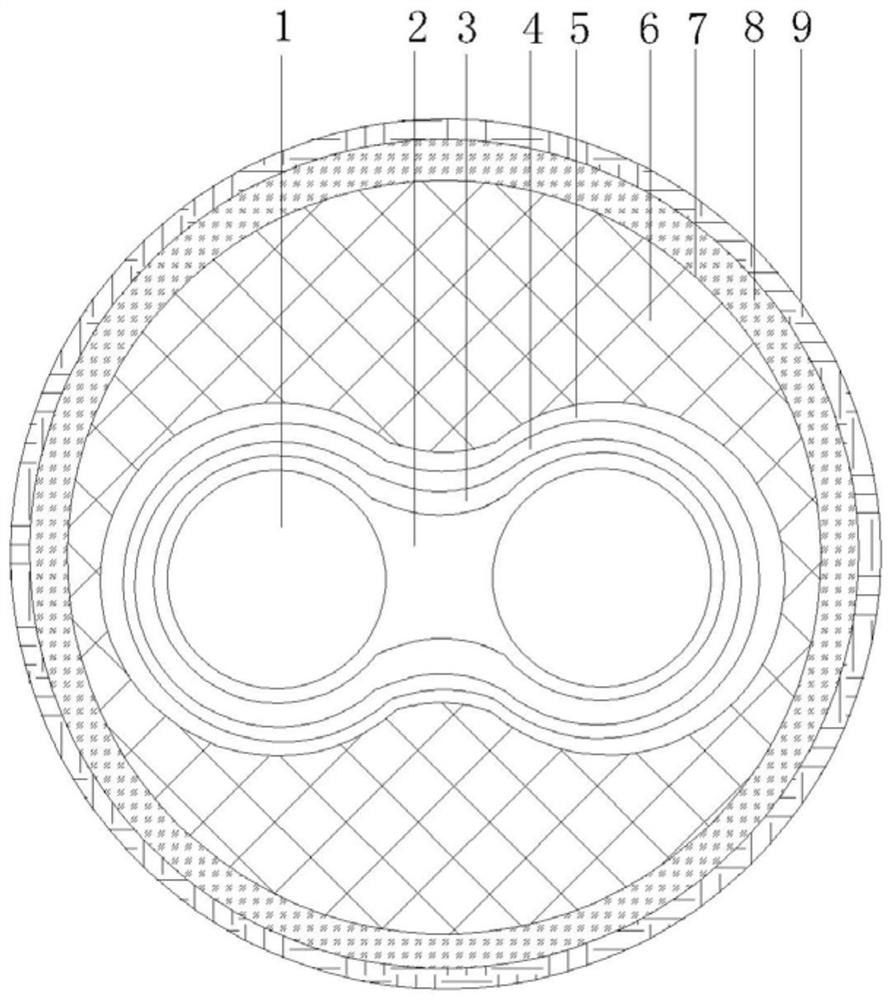 Special polyurethane self-adhesive double-core wire and manufacturing process thereof