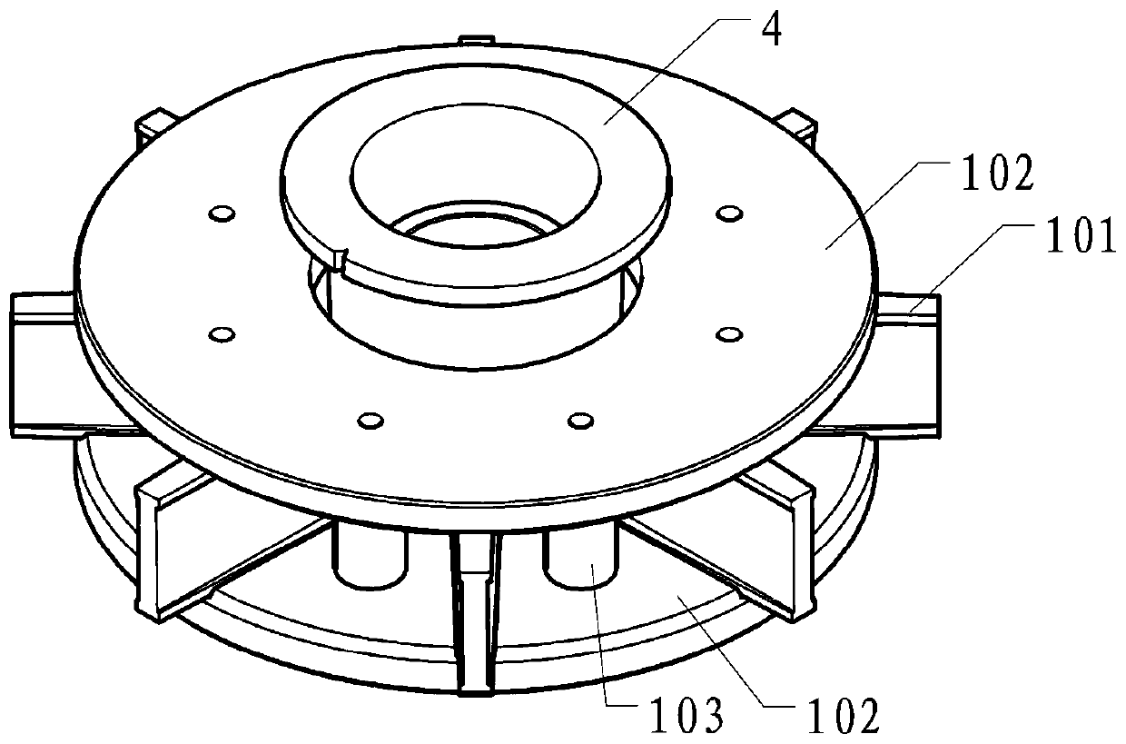 Blade, impeller structure and impeller fastening type spraying machine