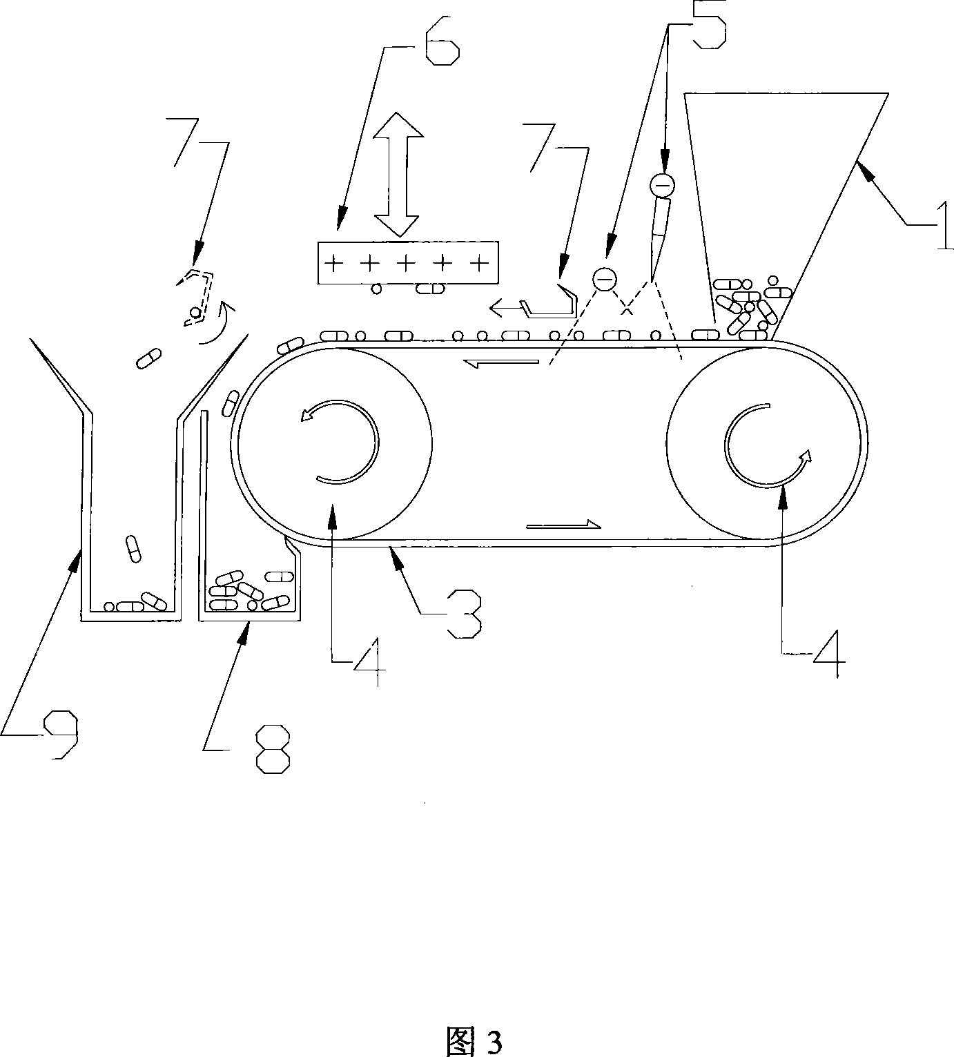 Method and apparatus for sorting electrostatic attraction type weight