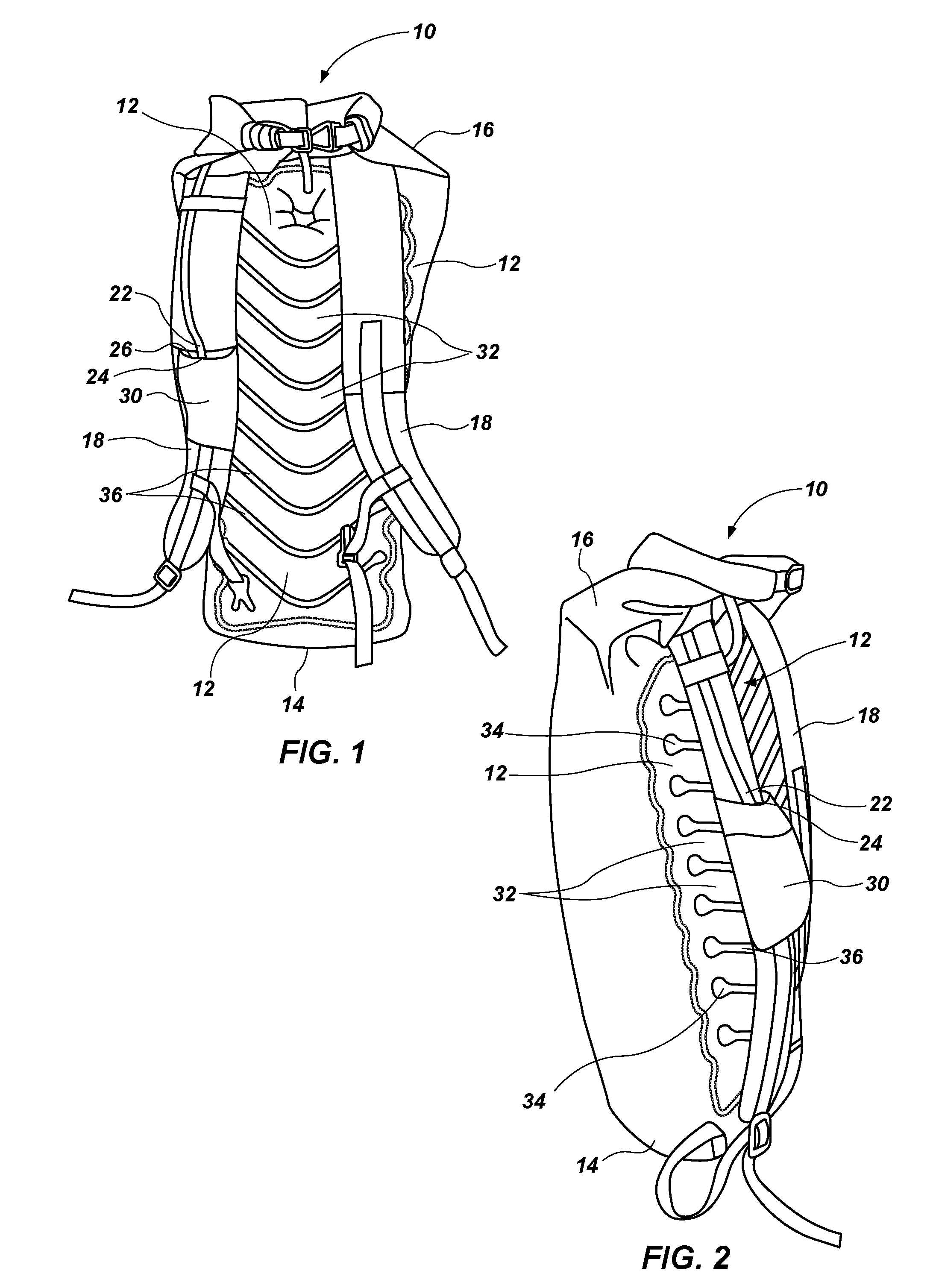 Air frame packs and backpacks