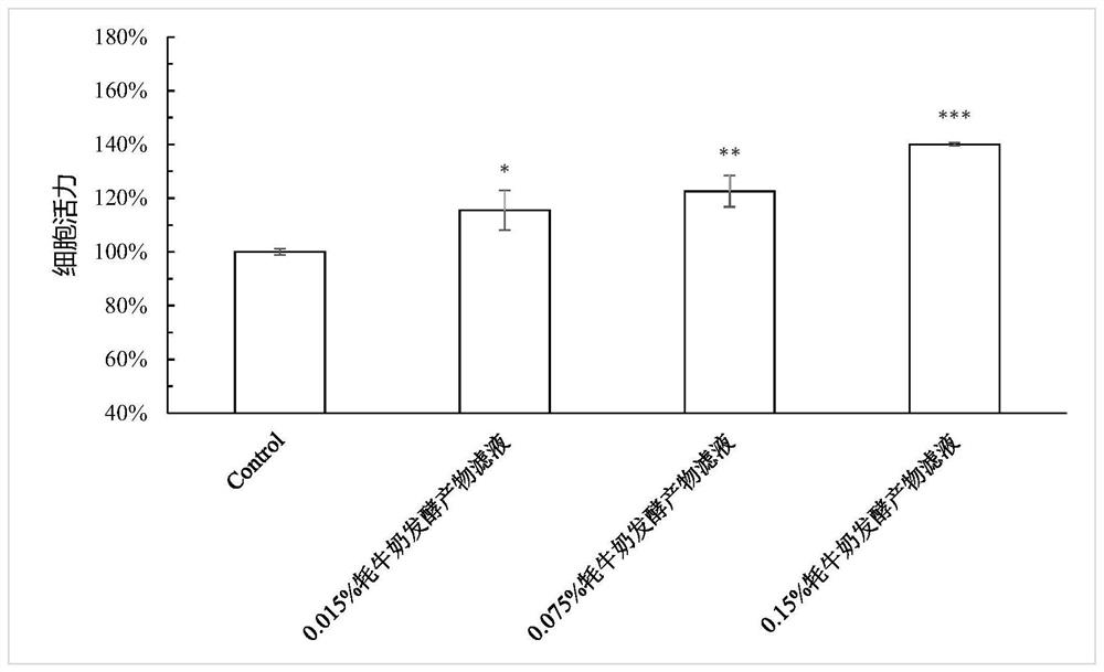 Application of yak milk fermentation extract