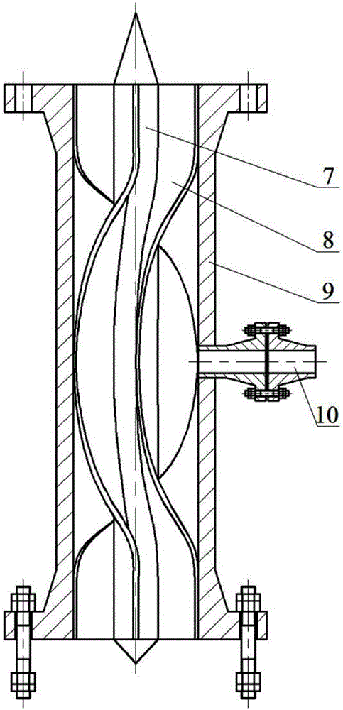 Oblique tube type row-column electrode array underwater online electric dehydration unit