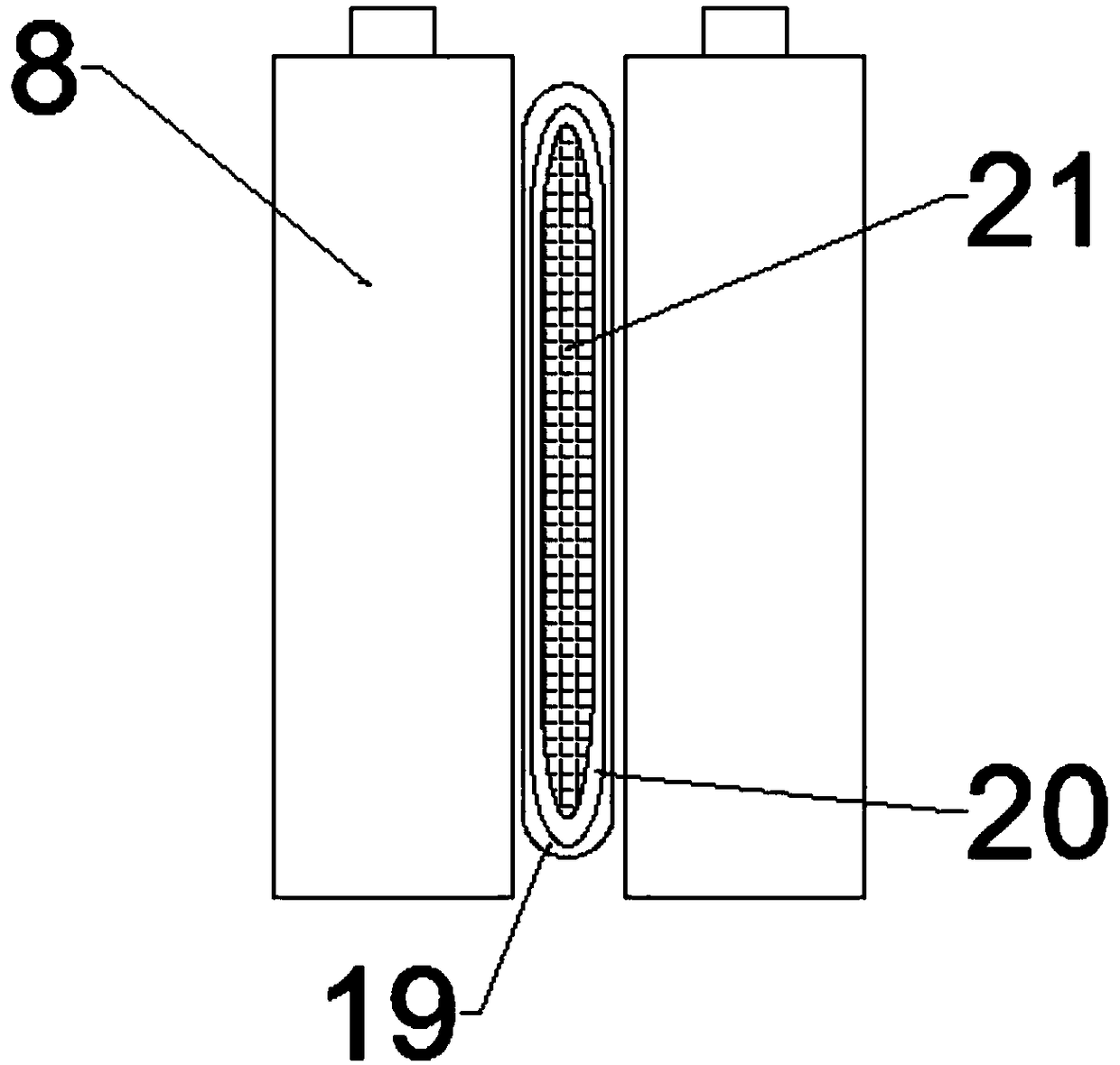 Storage battery heat dissipation device for new energy automobile