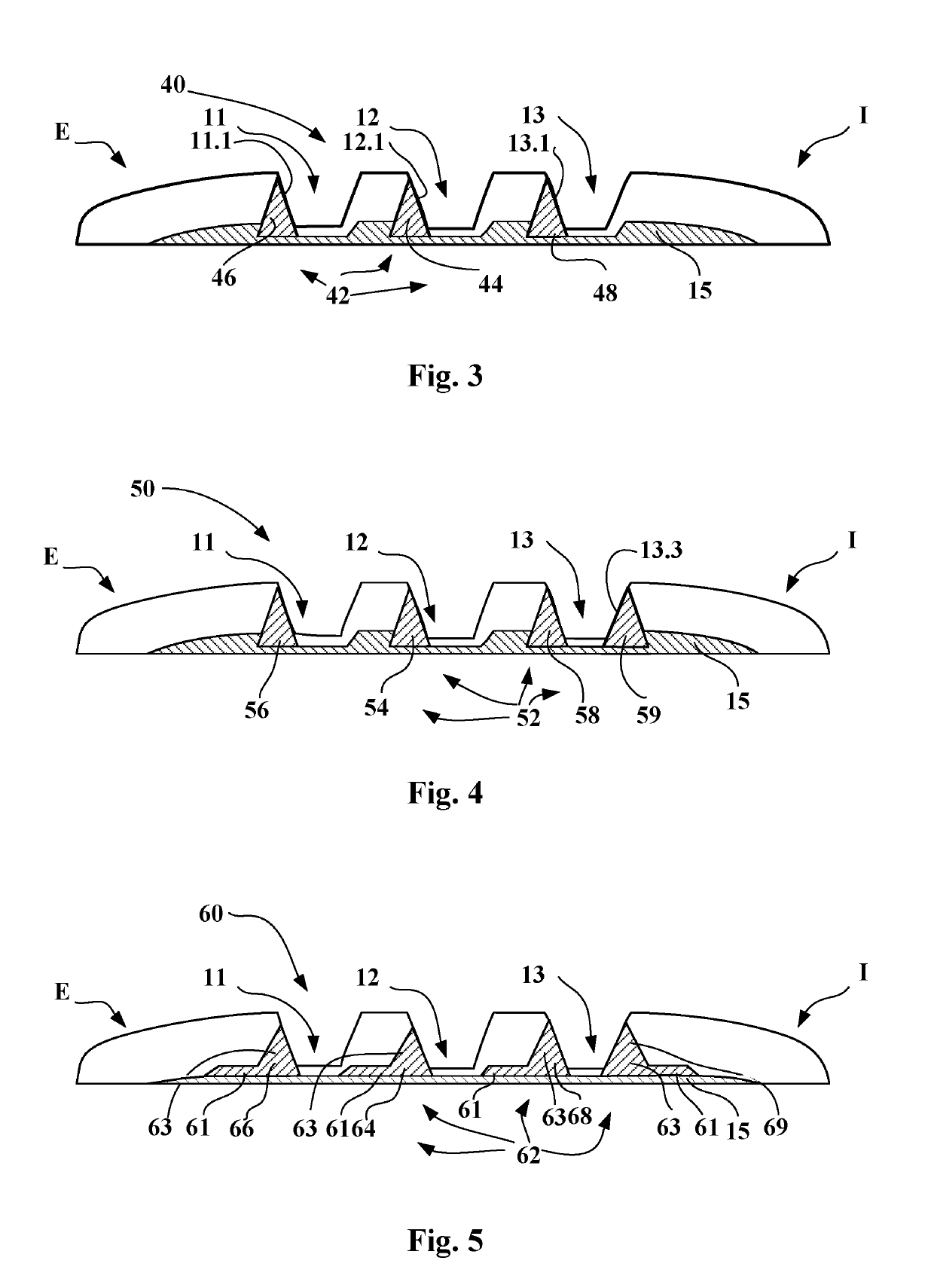 Tire comprising a tread containing reinforcing elements