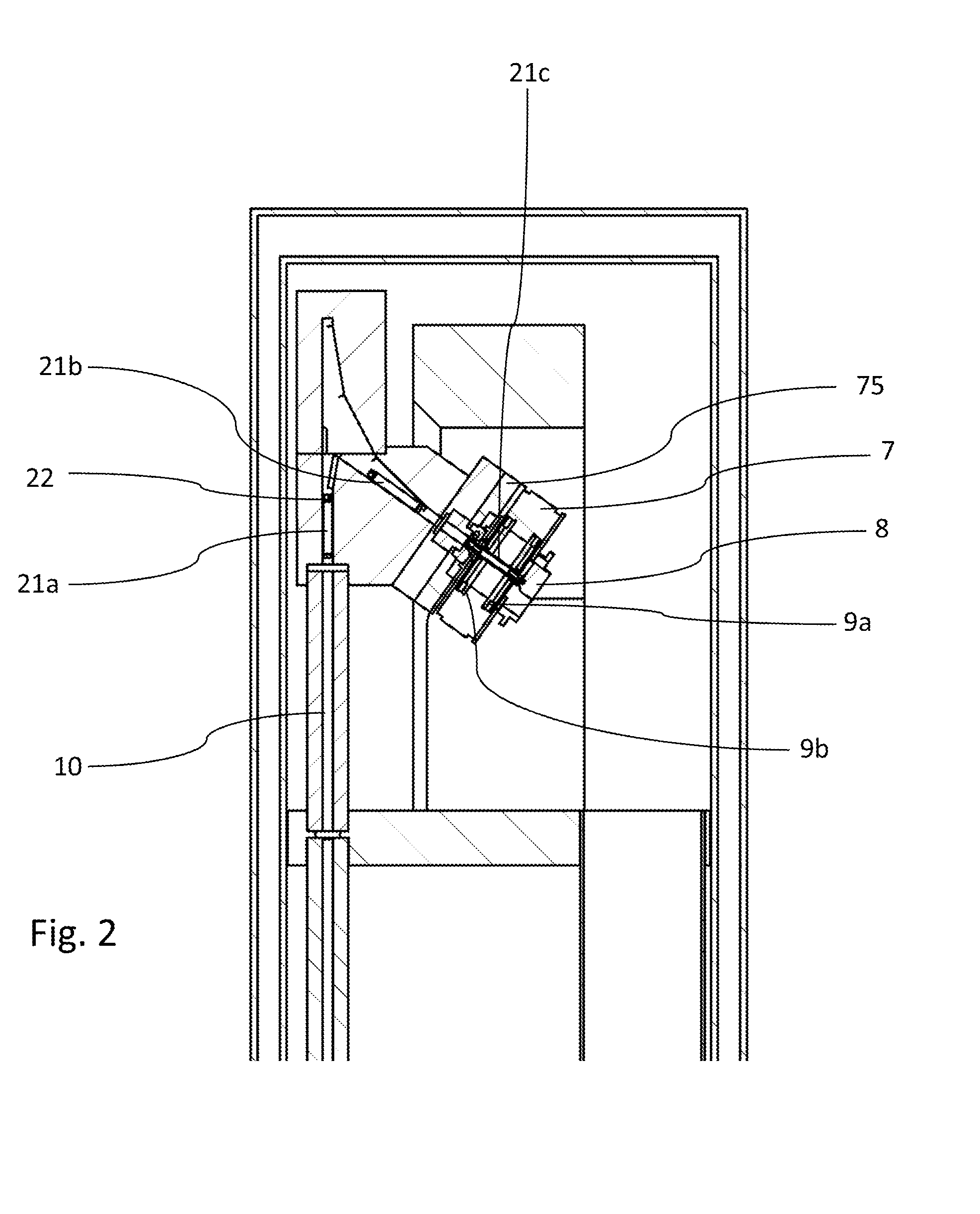 NMR-MAS probe head with integrated transport conduit for an MAS rotor