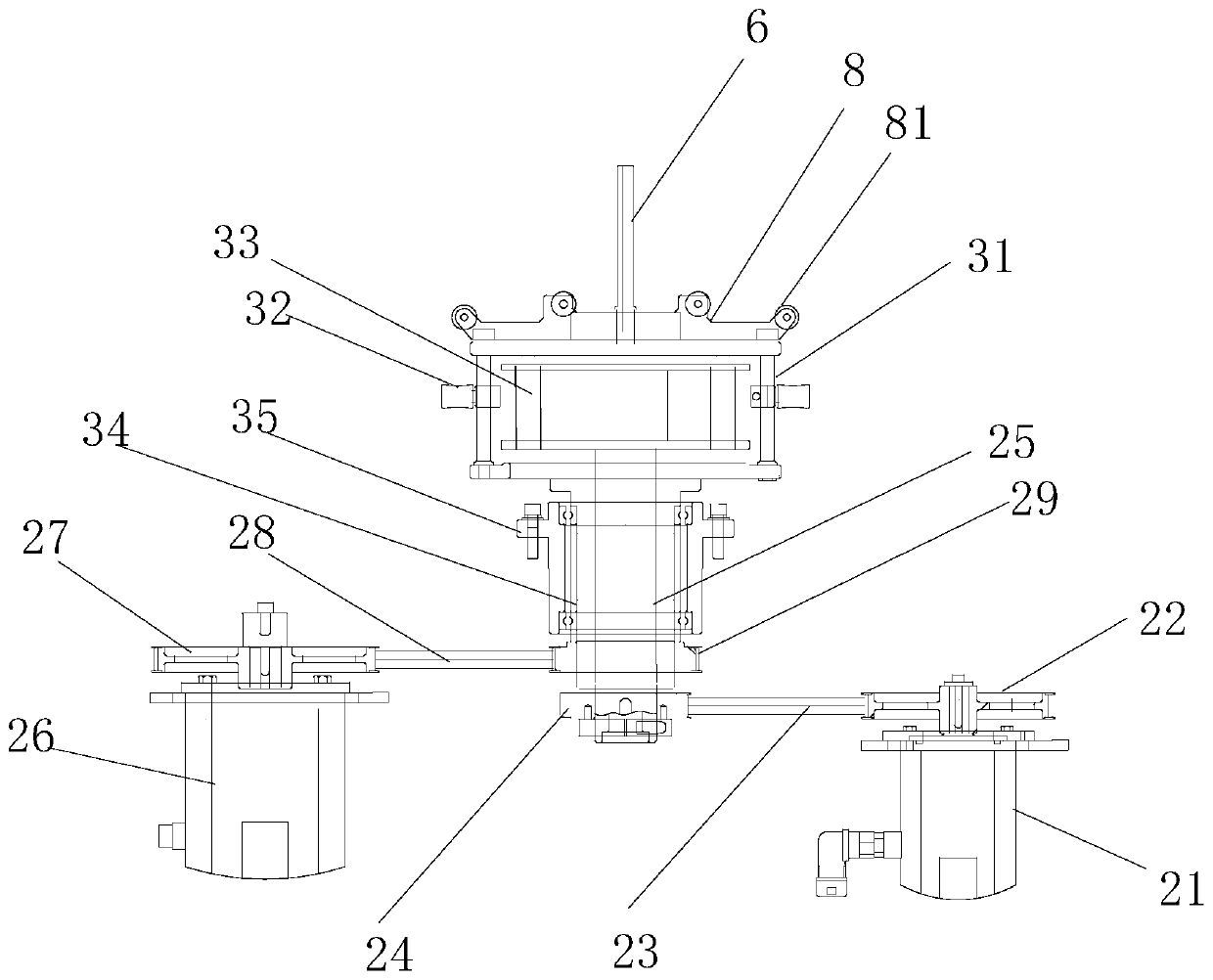 Trilateral tape wrapping machine and working method thereof