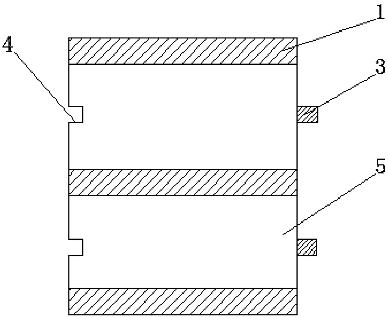 Heat preservation sintered hollow brick with reinforcing ribs