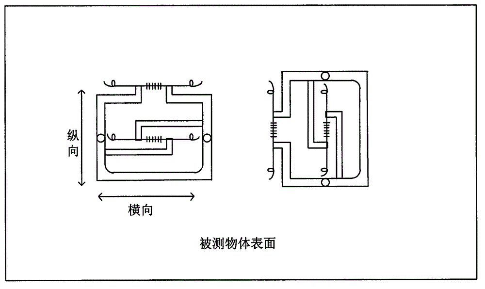 Material surface strain fiber grating reverse differential detection sensing device