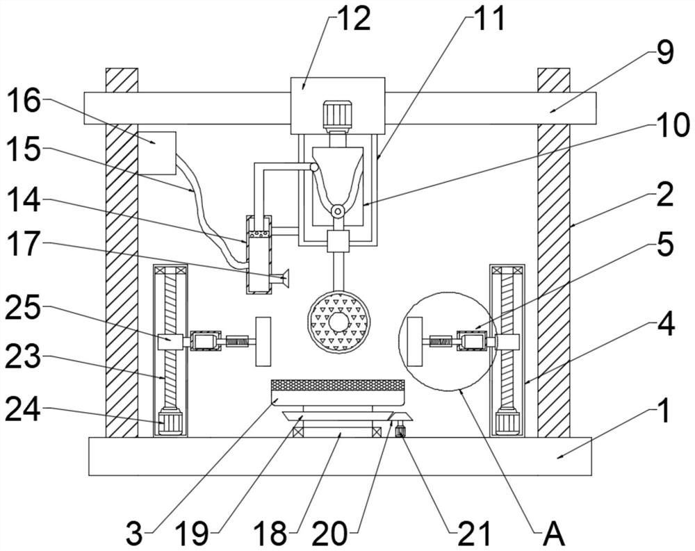 Hardware part end face grinding clamp