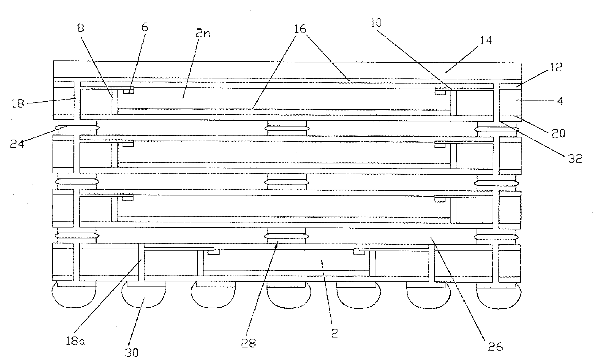 Package on package structure for semiconductor devices and method of the same