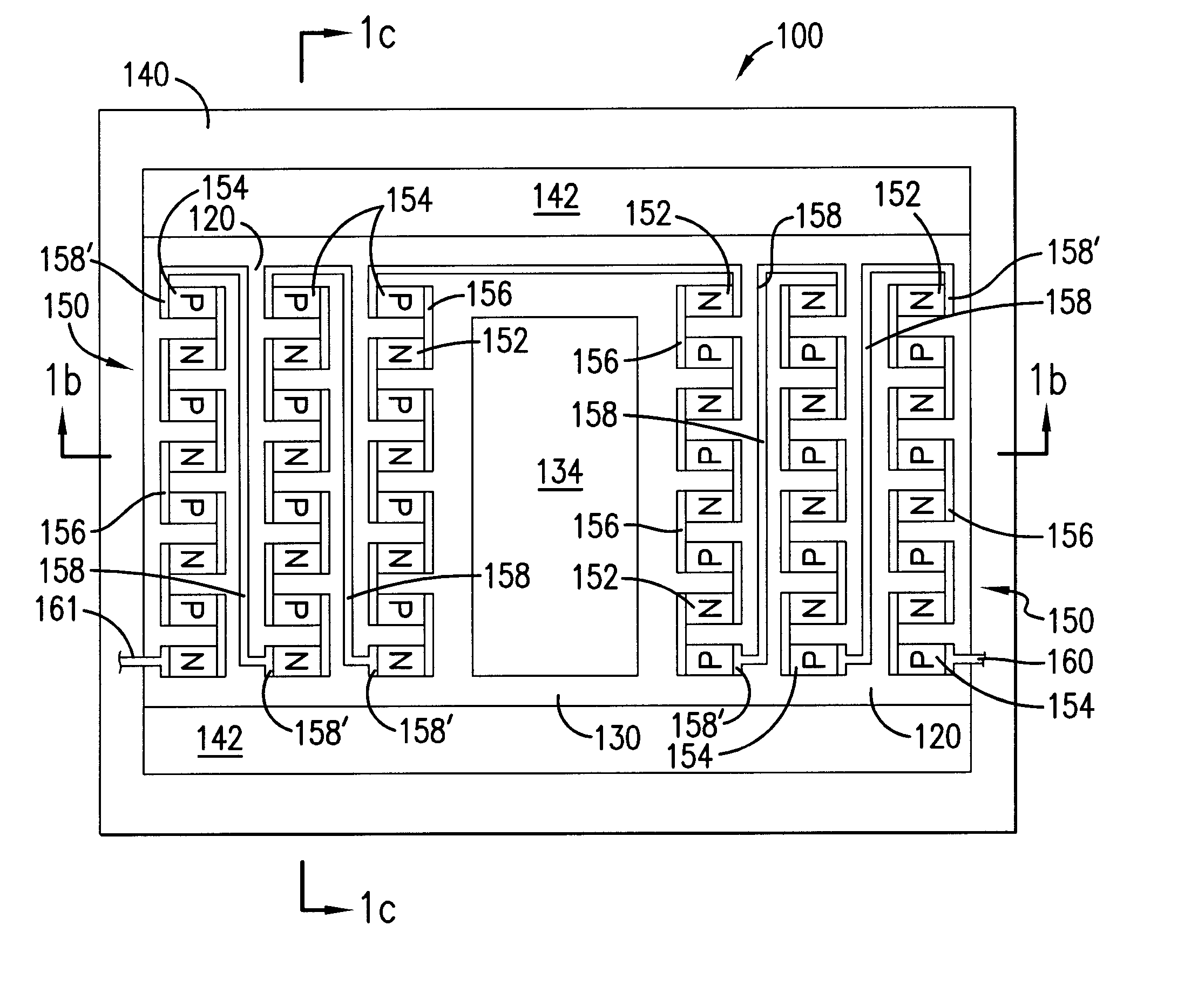 Micro-fabricated device with thermoelectric device and method of making