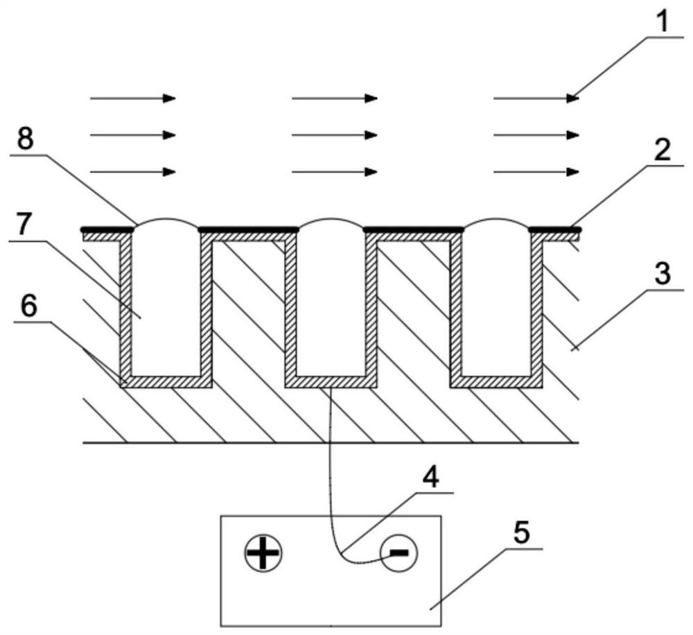 Adaptive electrode wall surface micro-nano pit micro-bubble generating device and manufacturing method thereof