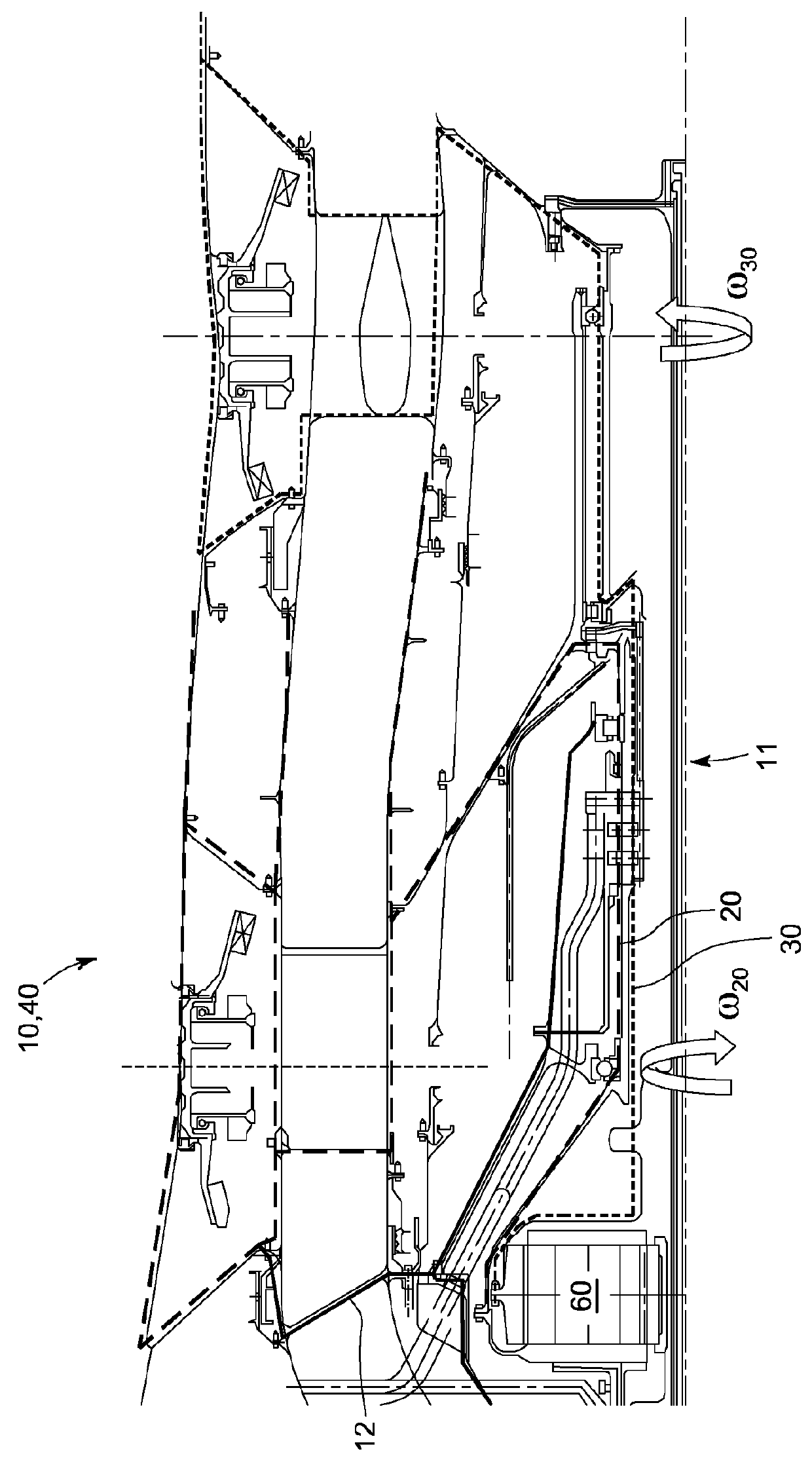 Pitch control of contra-rotating airfoil blades