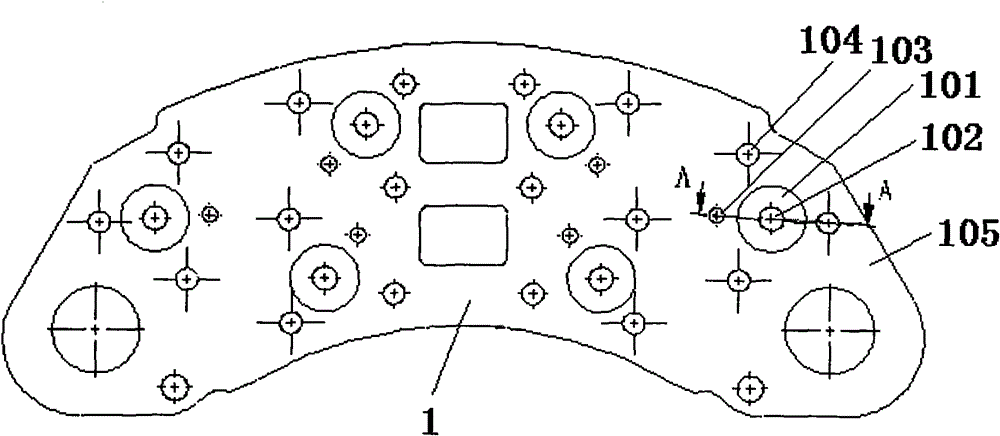 Installation steel backing for powder metallurgy brake pad of rapid train