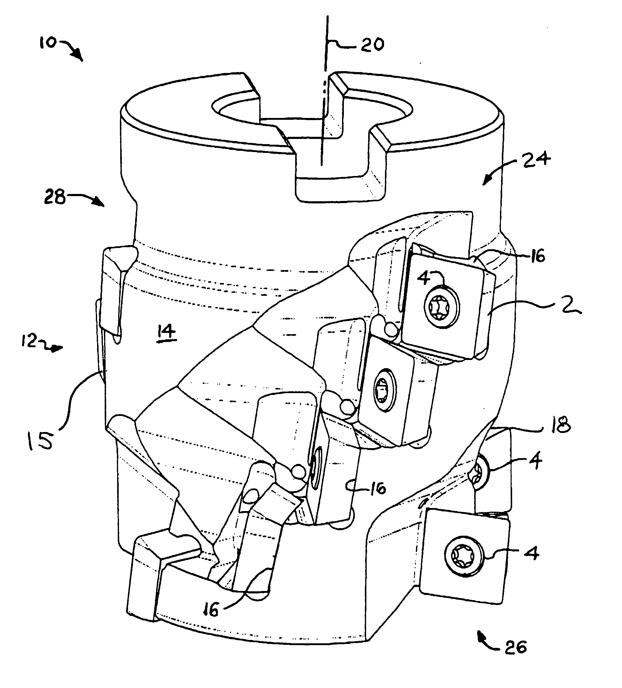 Rotary cutting tool having irregular insert orientation