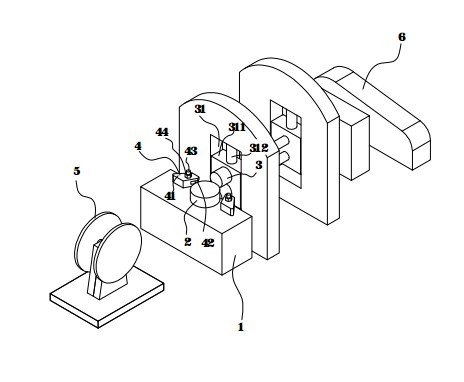 Lateral coiling equipment for raw material strips of leather mechanical blade