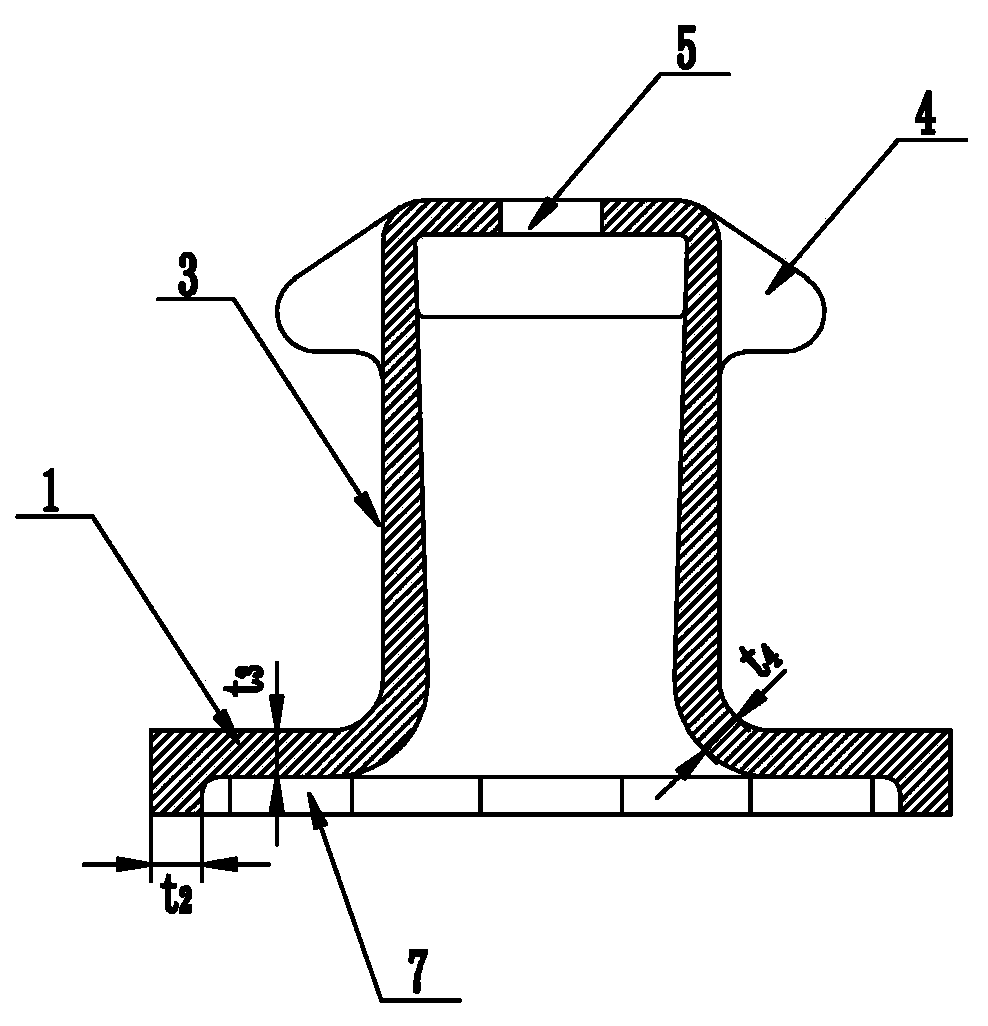 Reinforced unidirectional-blocking-eave bollard