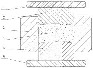 Vibration forming mold as well as pressure head assembly and pressure head thereof