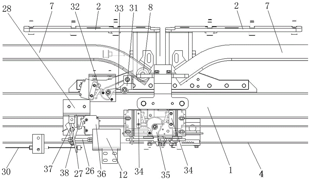 Rotary type train door locking system