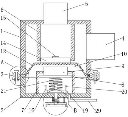 Emptying valve of air suspension centrifugal blower