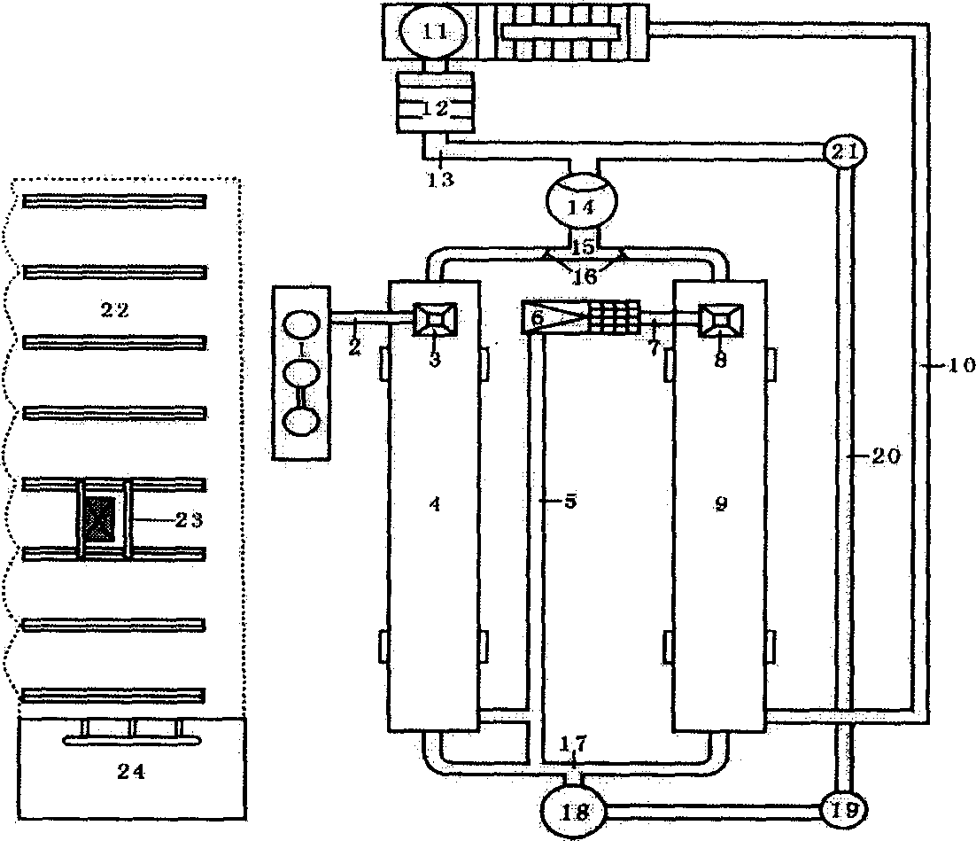 Integrated system of using garbage power plant smoke residual heat to dry sludge and sludge power generation