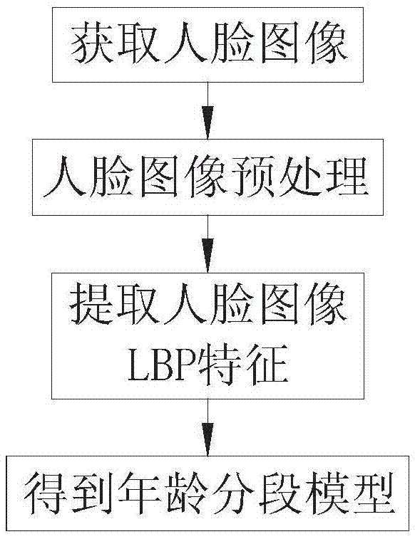 Age grouping method based on facial image features