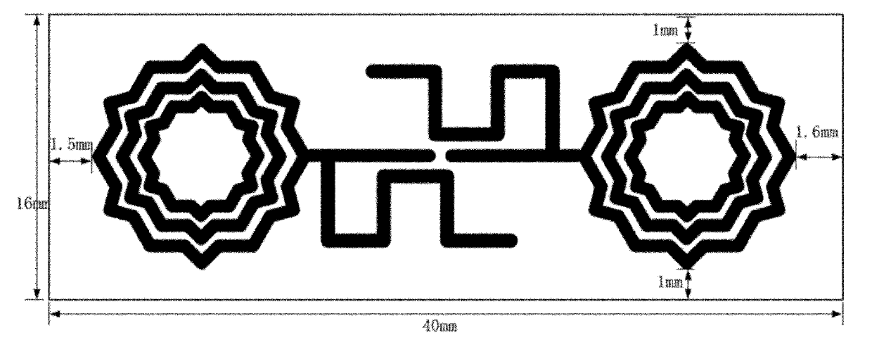 Three-frequency Koch fractal ring mirror image dipole antenna