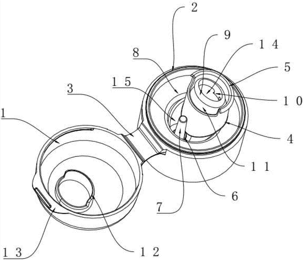 Pull ring liquid outlet bottle cap