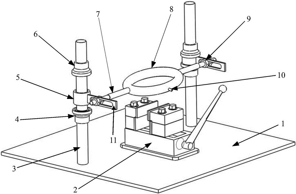 Flexible fixture for milling of large complex surface type blade and method of flexible fixture