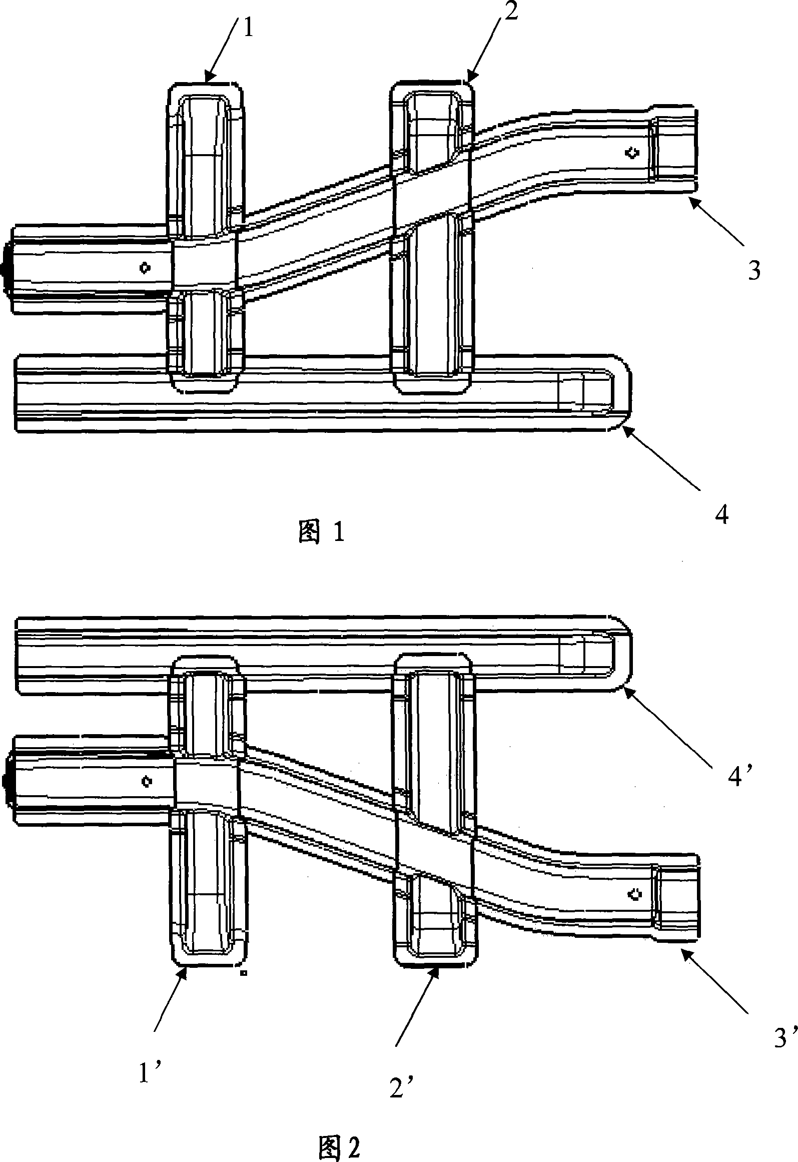 Arrangement construction for nose plate of extensible-top automobiles