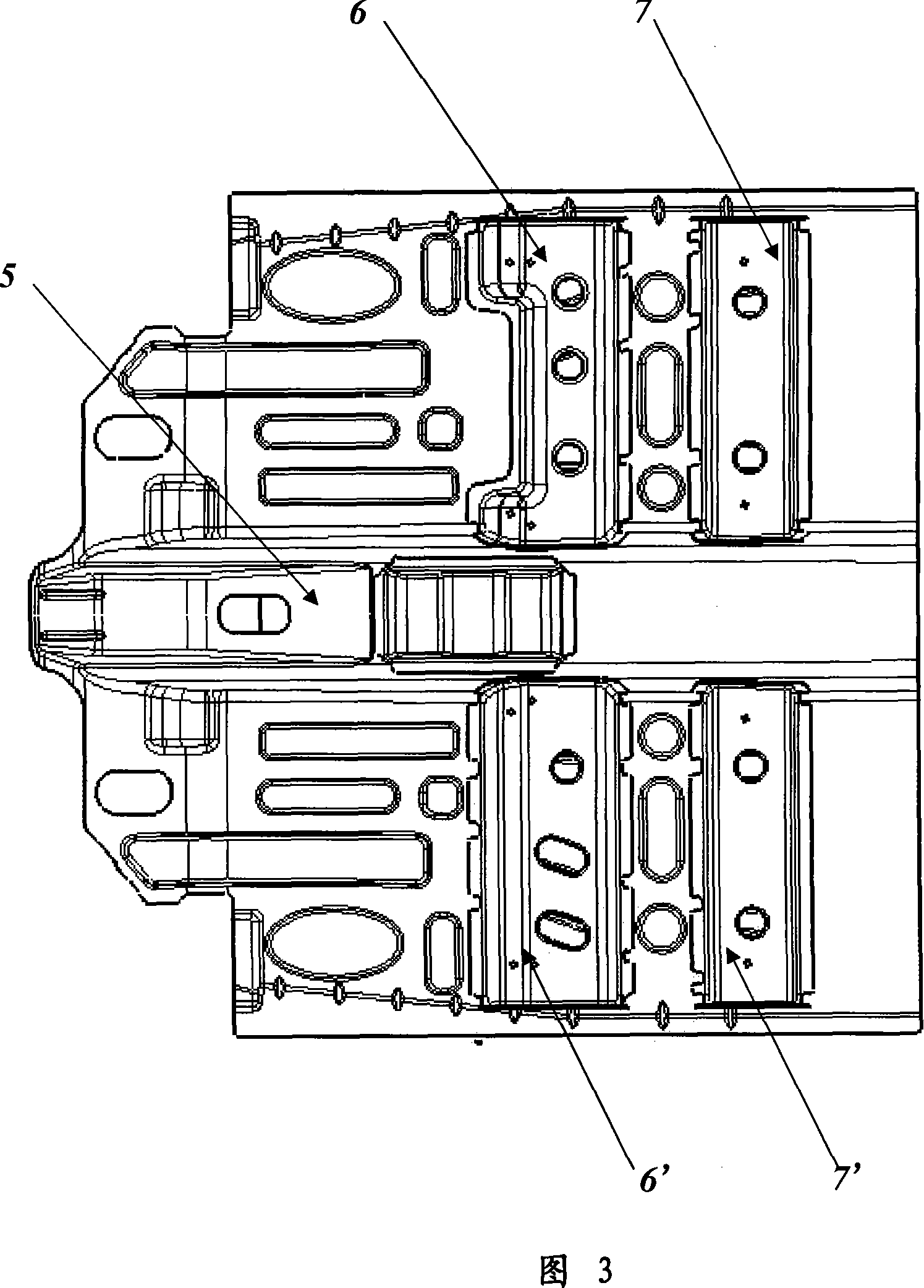 Arrangement construction for nose plate of extensible-top automobiles