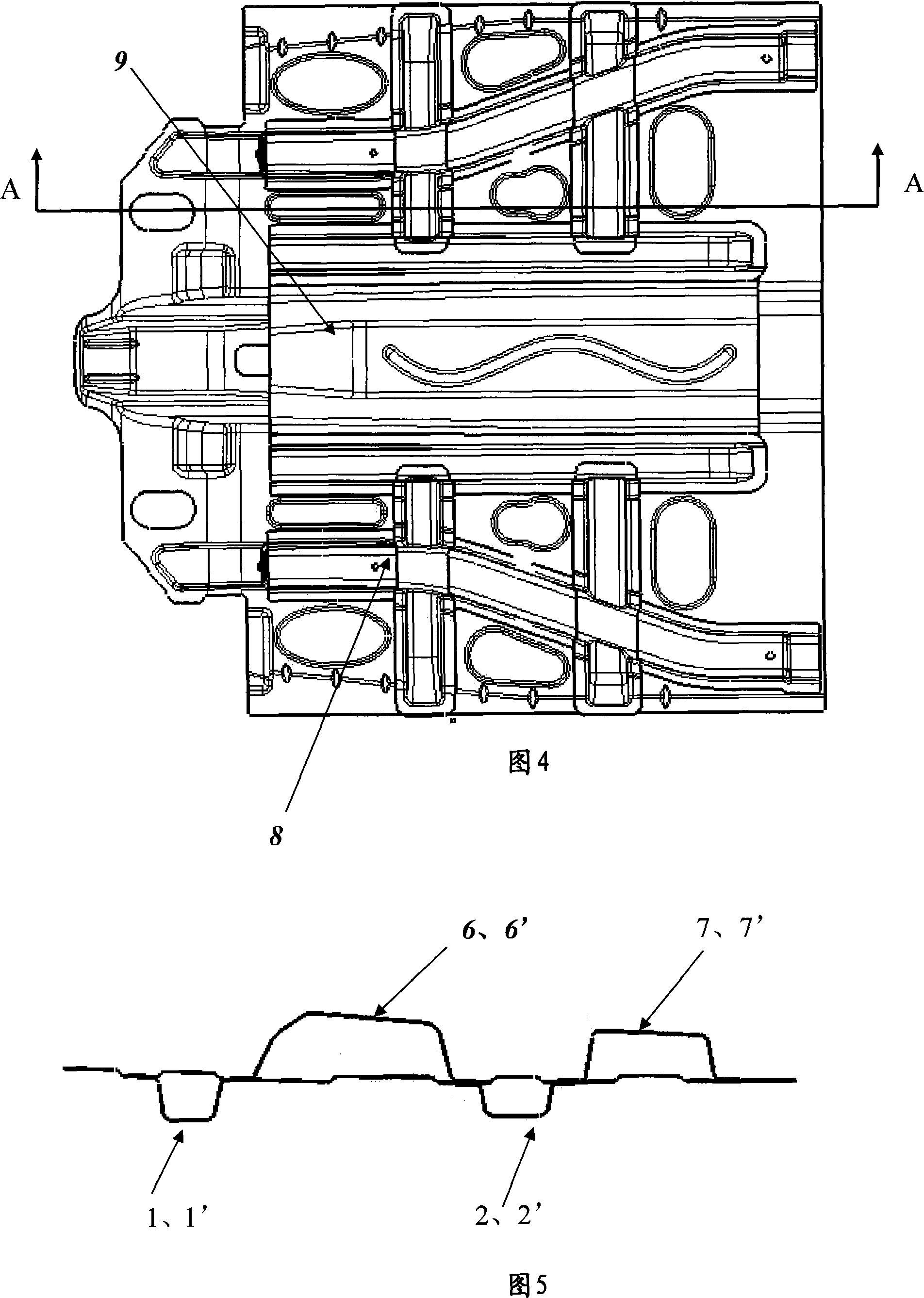 Arrangement construction for nose plate of extensible-top automobiles