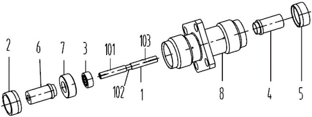 Large power TNC connector for aerospace and assembling method thereof