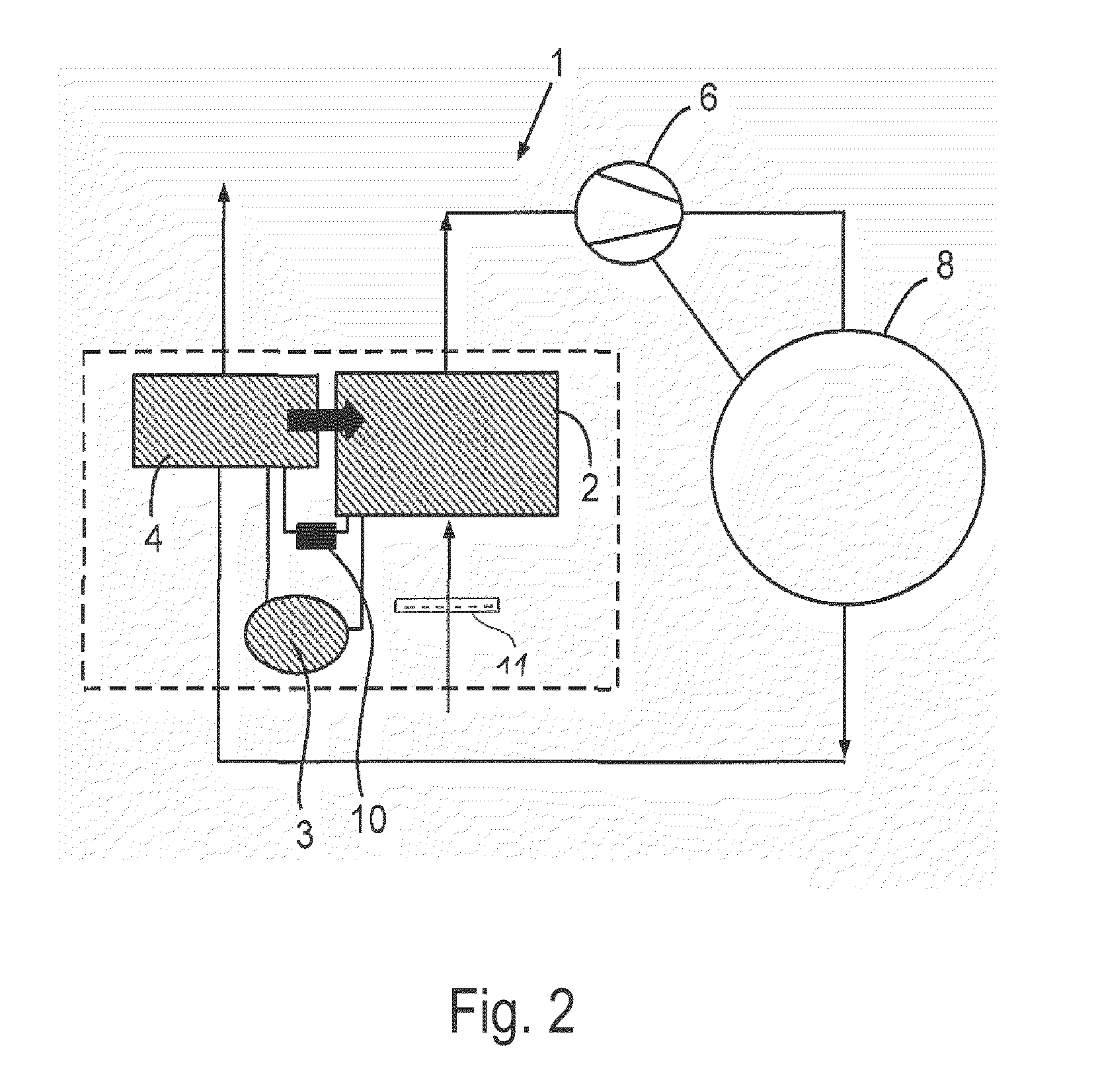 Exhaust air dryer with heat exchanger