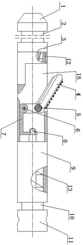 Coal mine underground coal bed drilling and cave-building device and method of use