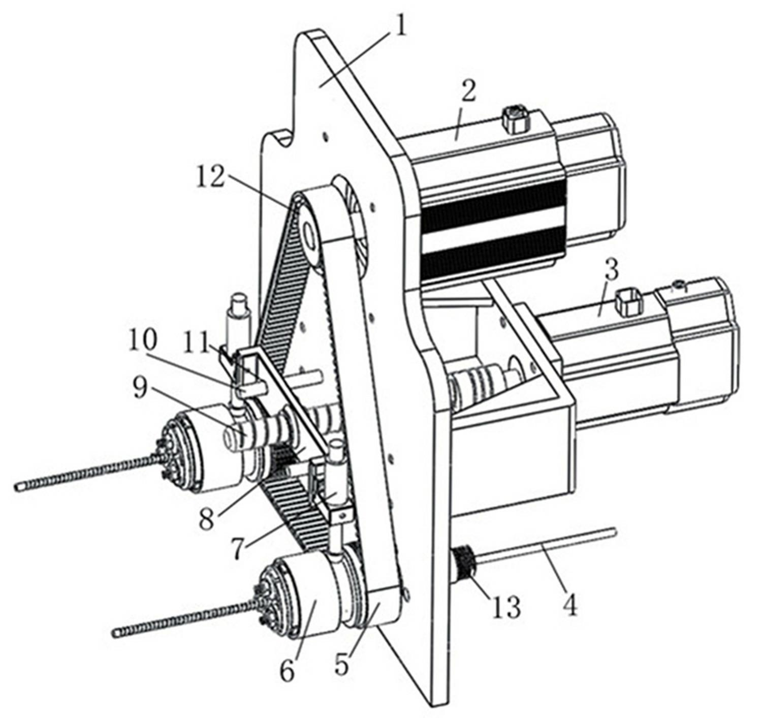 Machine head component of tubing thread forming machine