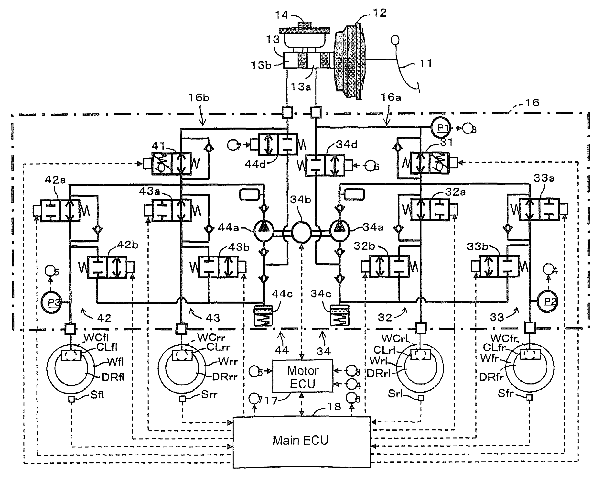 Brake hydraulic pressure control device