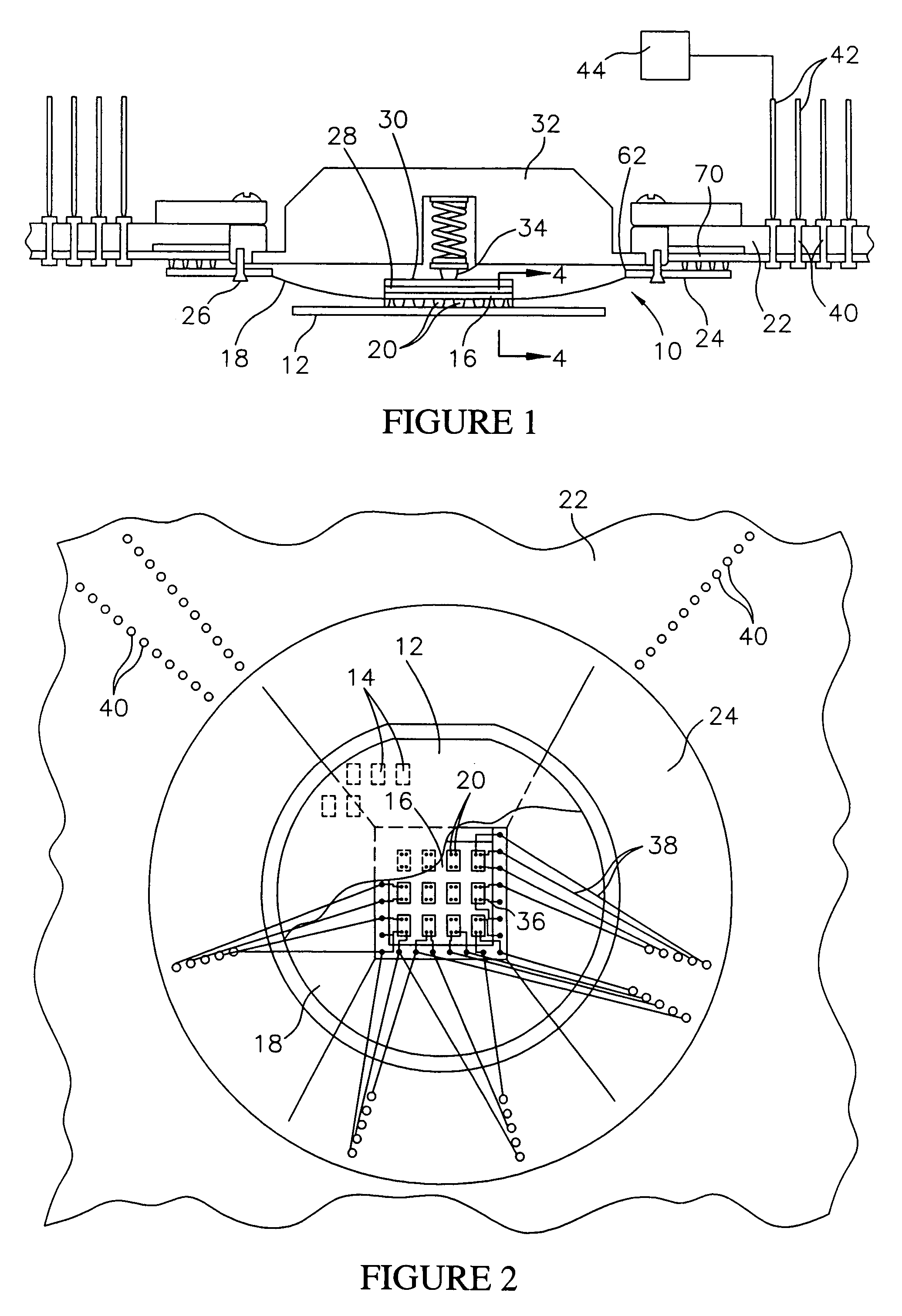 Probe card for semiconductor wafers having mounting plate and socket