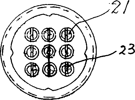 Copper receptacle assembly with sectional pins and elastic groove