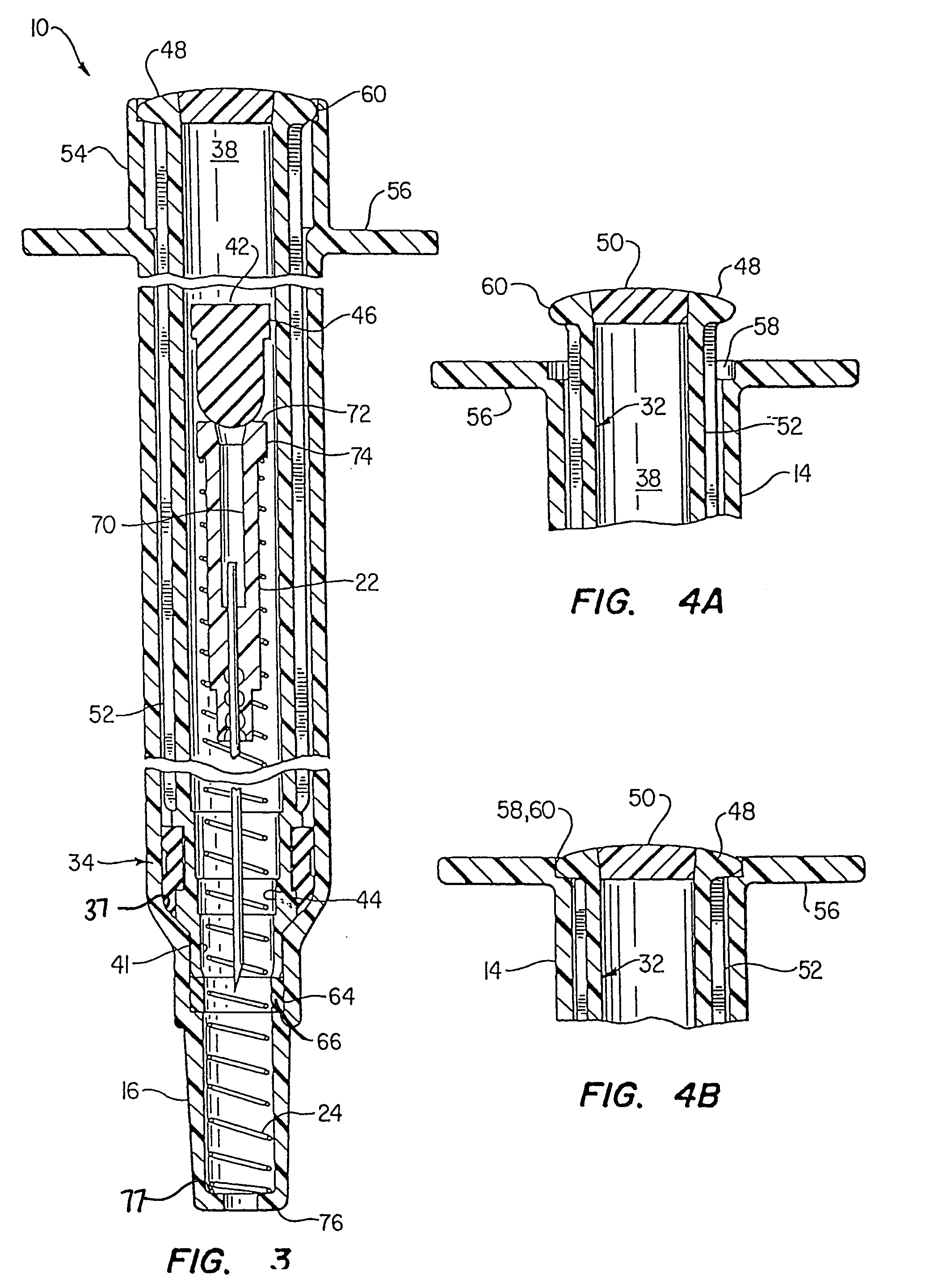 Retractable syringe assembly designed for one use