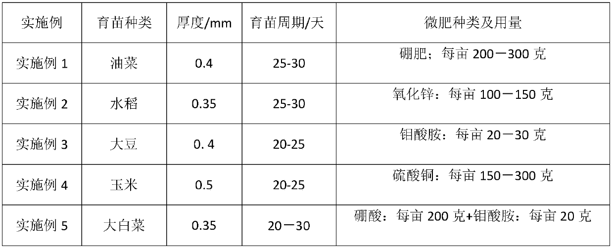 Biodegradable seedling raising tray capable of containing micro-fertilizer suitable for mechanical transplanting and preparation method of seedling raising tray