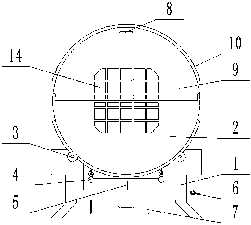 Medical Chinese medicinal material stir-frying device with dust-removing function