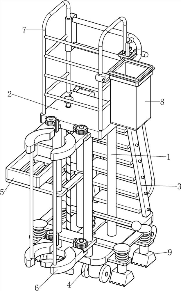 Garden ladder for tree pruning for landscaping