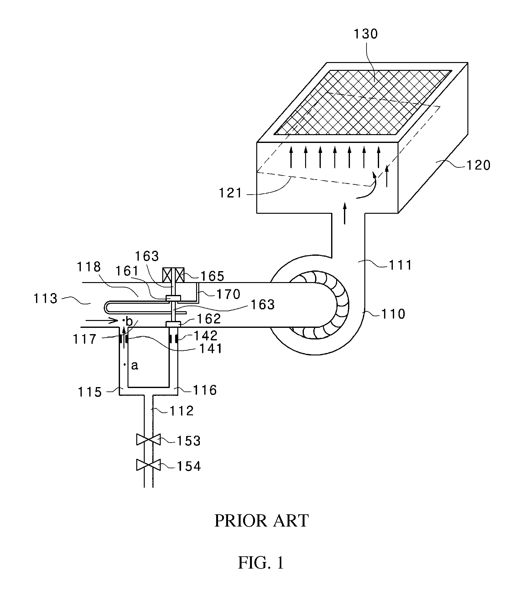 Gas-air mixing device for combustor