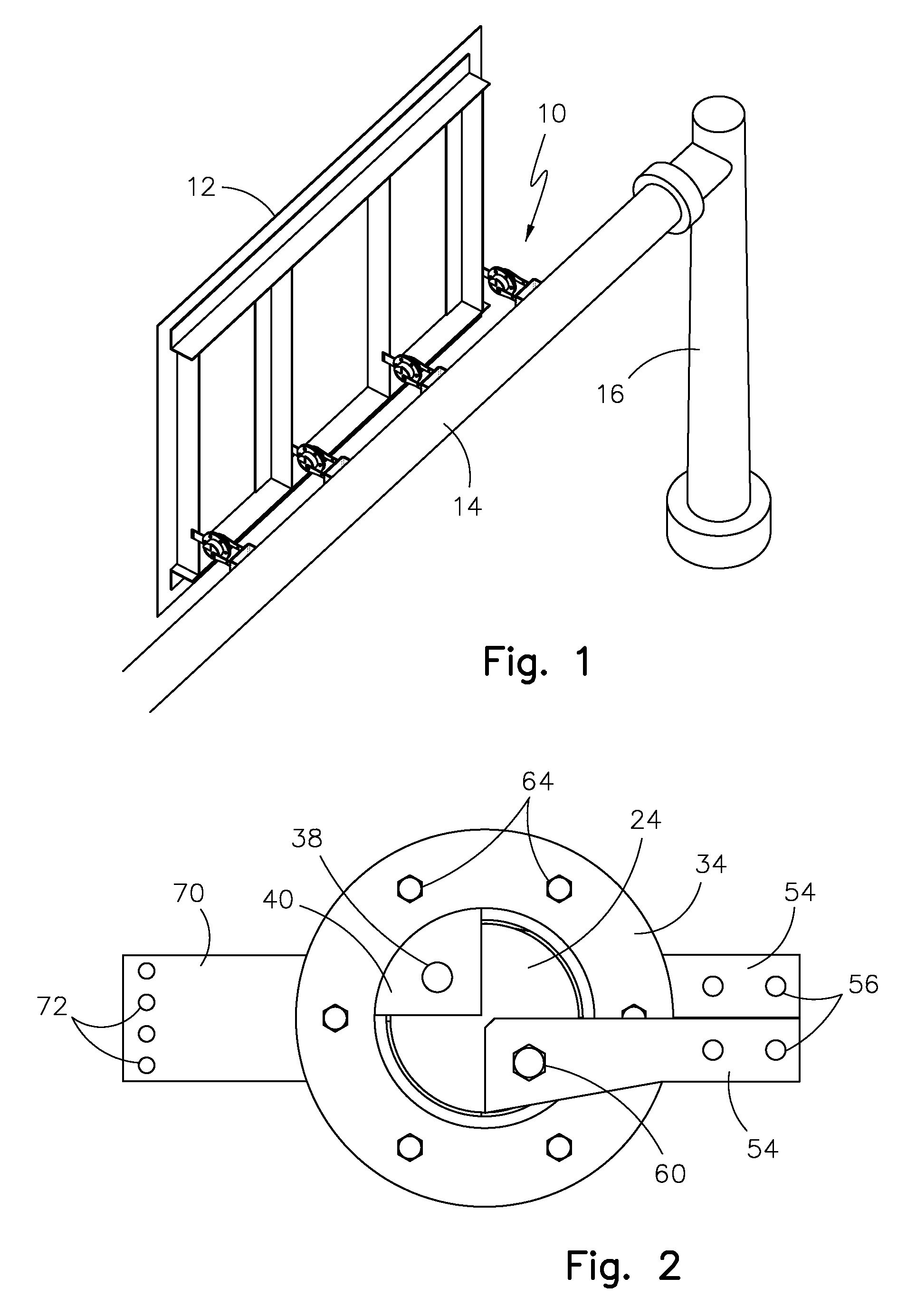 Shear Pin Activated Overhead Sign Bracket