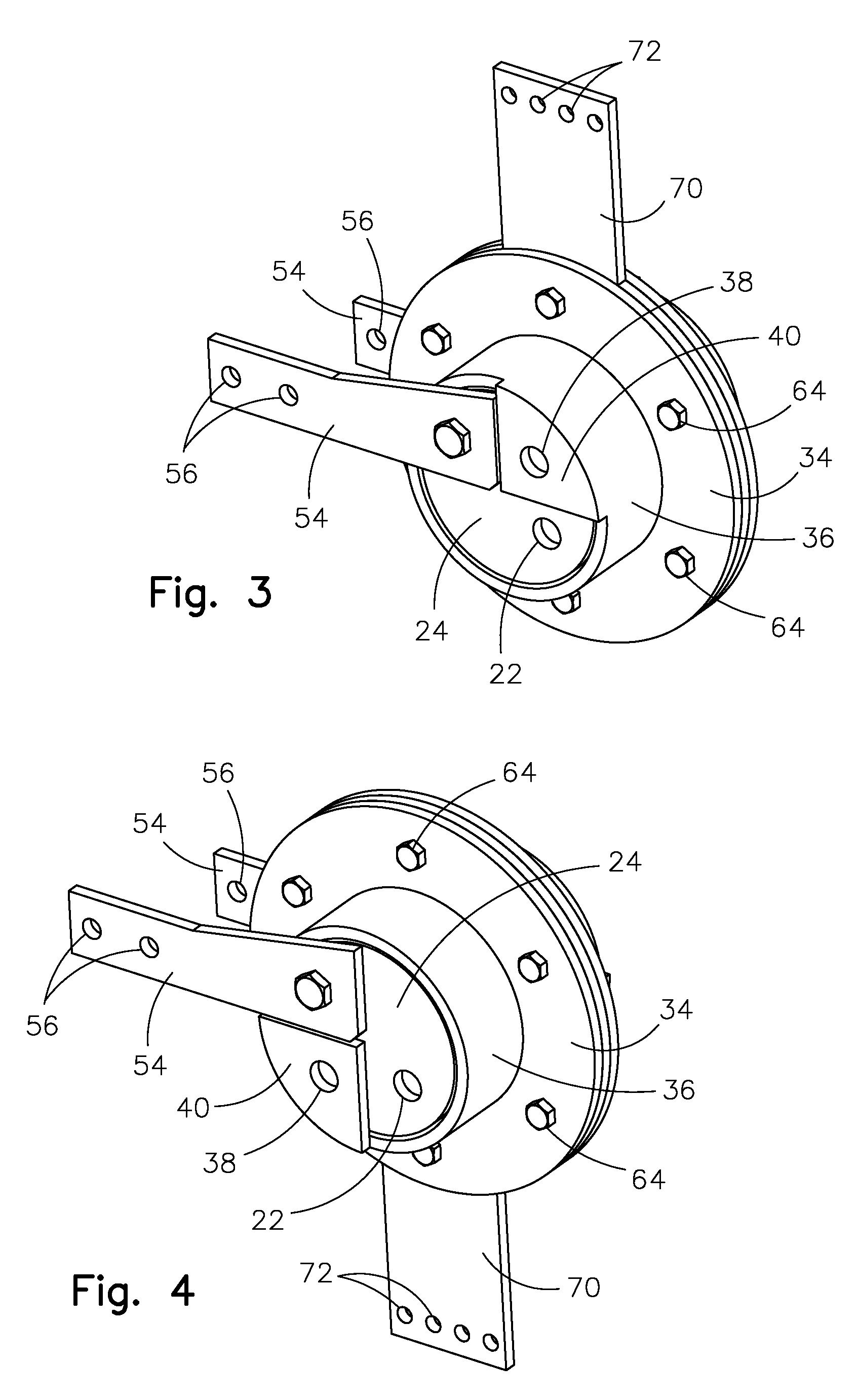 Shear Pin Activated Overhead Sign Bracket