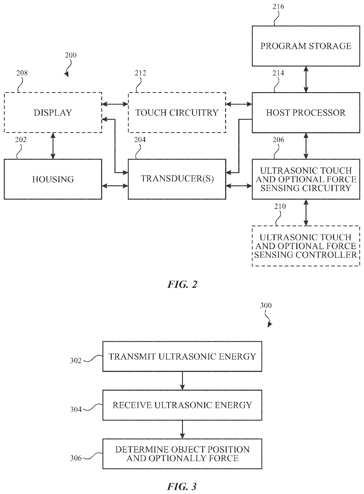 Ultrasonic touch sensing parasitic wave rejection